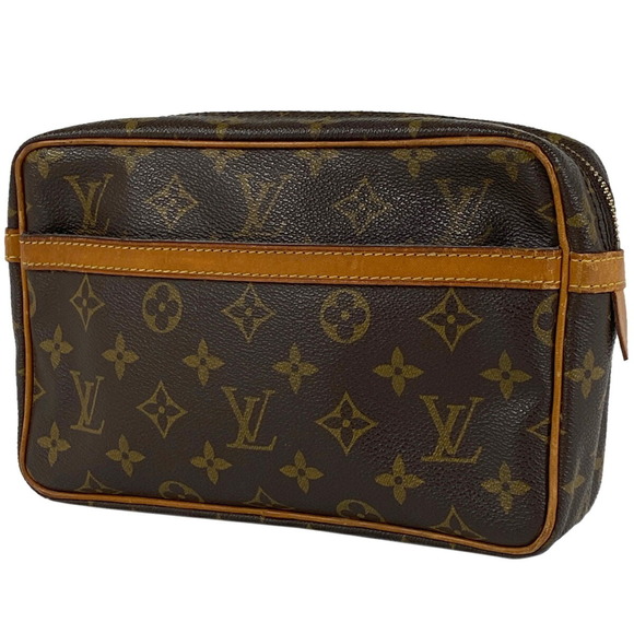 Louis Vuitton Compigne Bag Brown Clutch Monogram - Picture 1 of 8